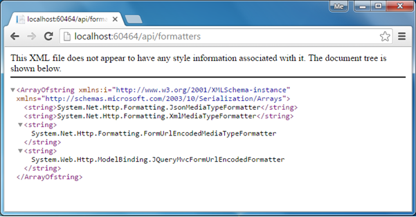 Built-in Media-Type Formatters